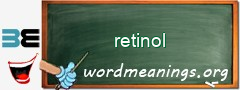 WordMeaning blackboard for retinol